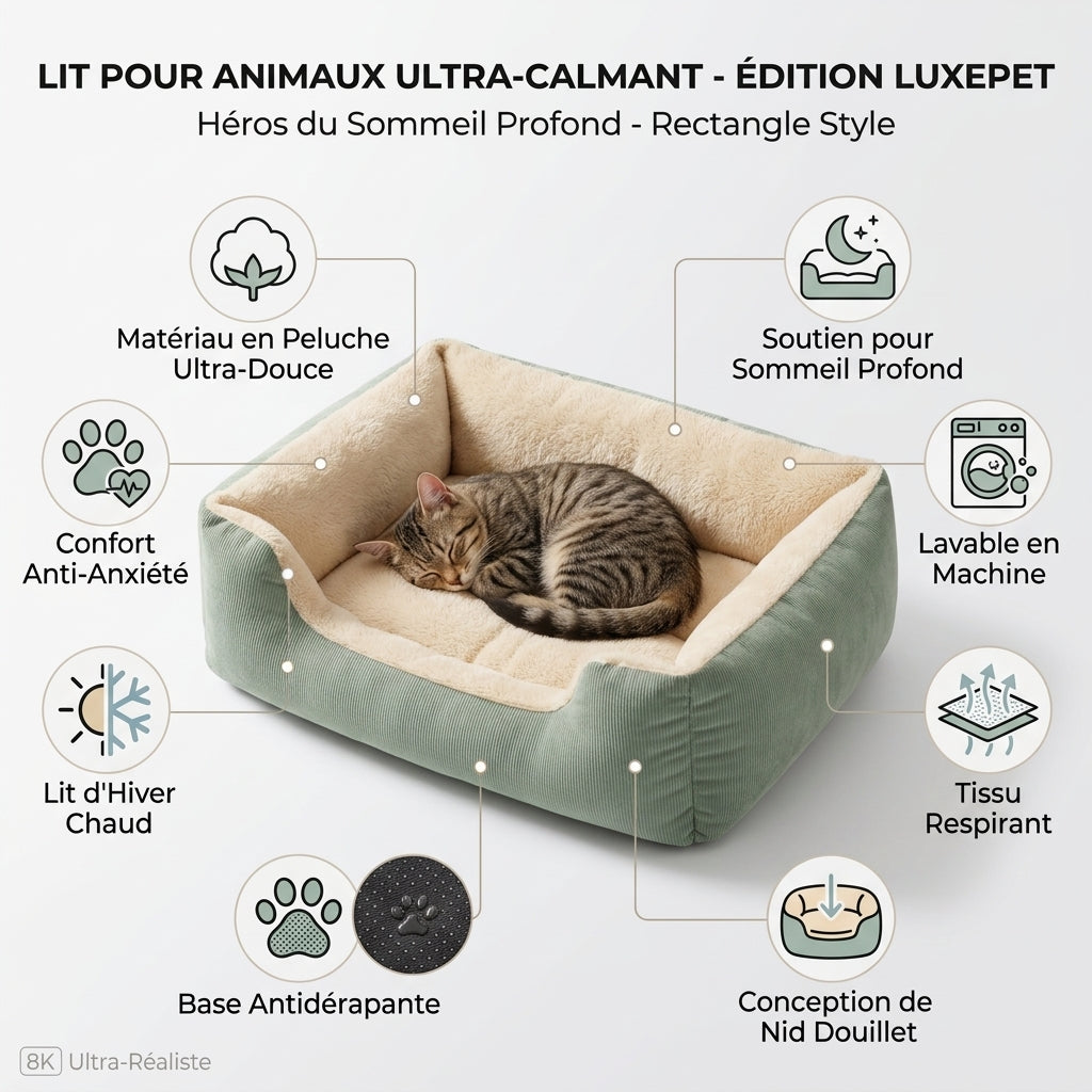 Lit Doux et Confortable pour Chat – Panier Ultra Moelleux