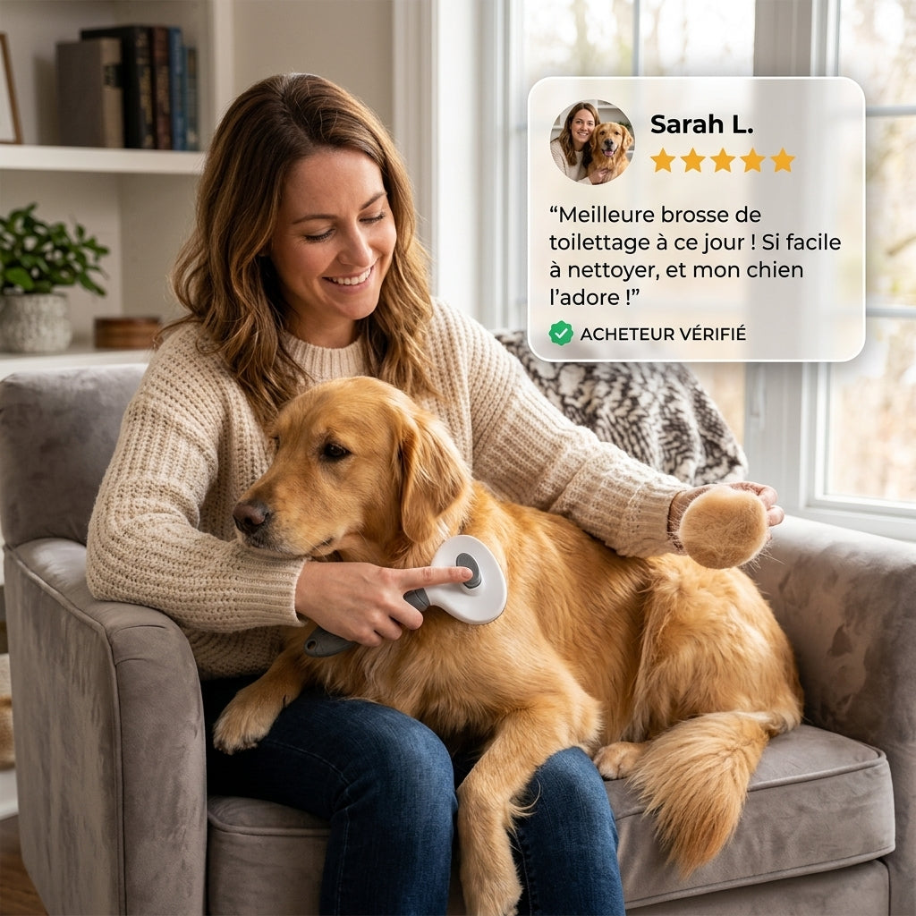 Brosse de Toilettage Auto-Nettoyante pour Animaux