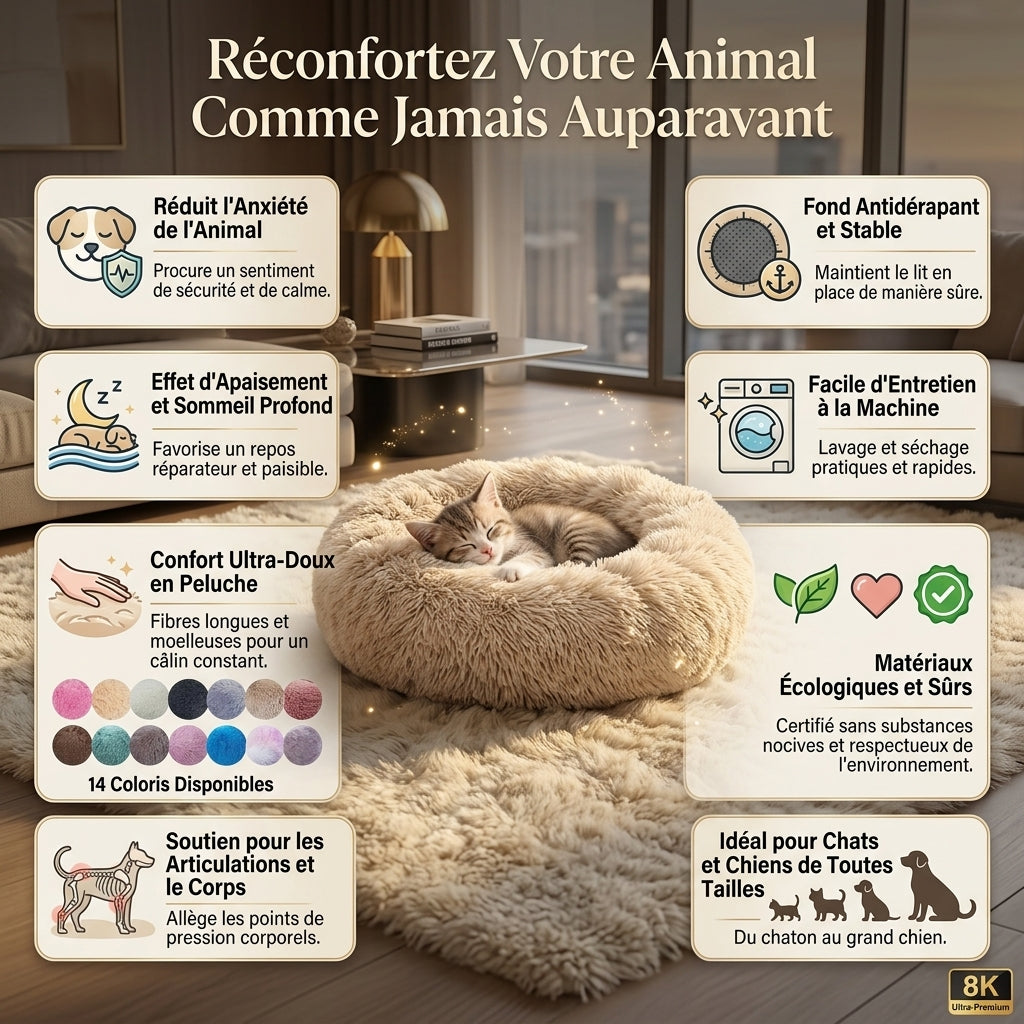Lit Premium pour Animaux – Confort, Douceur et Sommeil Profond